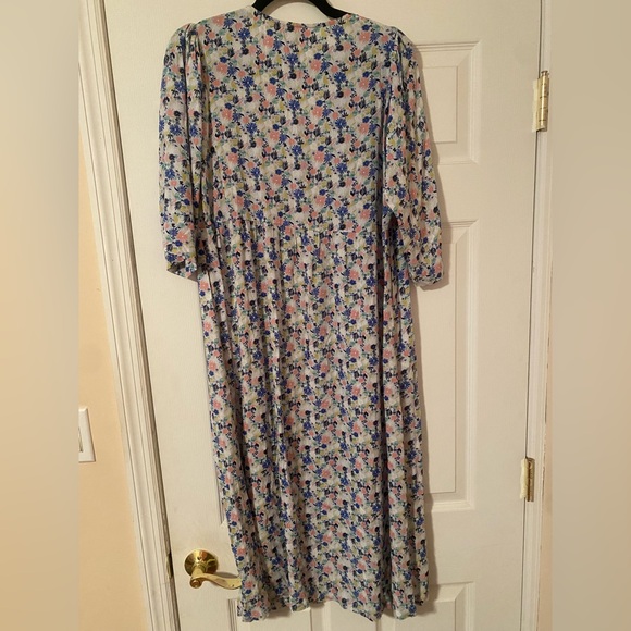 NWT Boden Light Blue Floral Print Women's Dress Size 6R - Picture 7 of 8